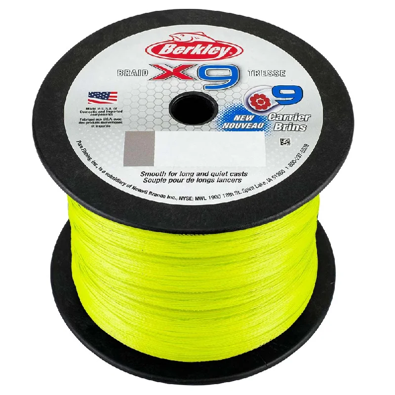 Tangle-free Fishing Line-Berkley Jordan Lee x9 Flame Green Braid - 80lb - 2188 yds - X9BBK80-GG