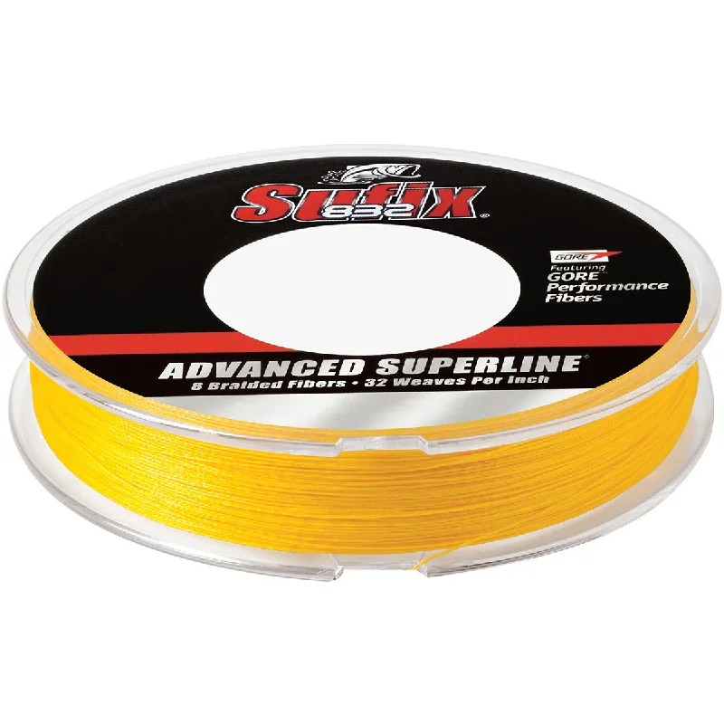 Abrasion-proof Fishing Line-Sufix 150 Yard 832 Advanced Superline Braid Fishing Line - Hi-Vis Yellow