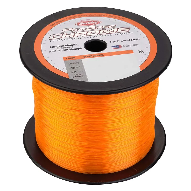 Lightweight Fishing Line-Berkley ProSpec Chrome Blaze Orange Monofilament - 25 lb - 1000 yds - PSC1B25-80