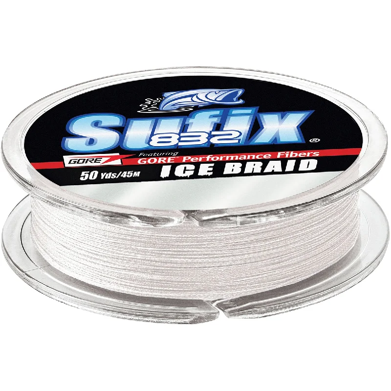 Clear Monofilament Fishing Line-Sufix 50 Yard 832 Ice Braid Fishing Line - Ghost