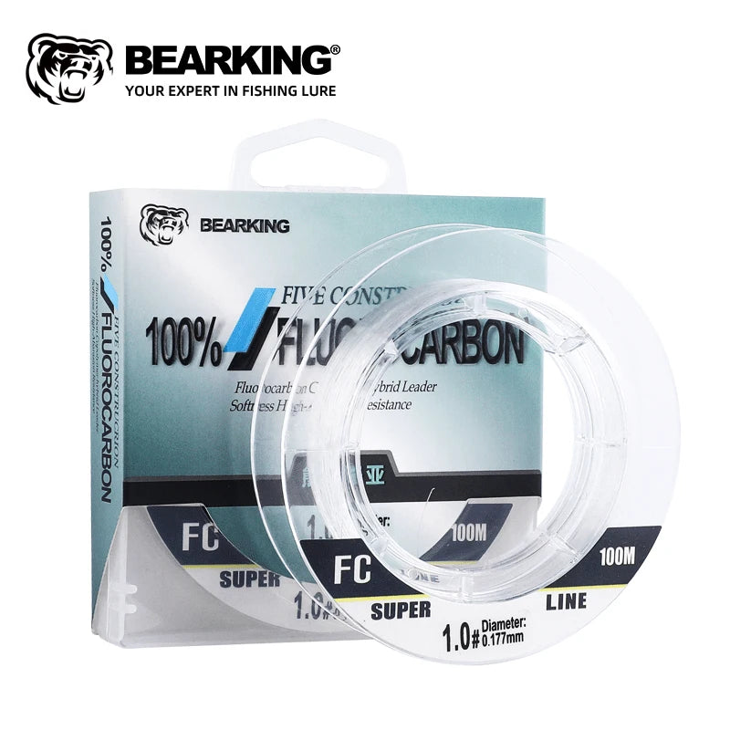 Stretch-resistant Braided Line-BearKing CL Fluorocarbon Fishing Line 30m/50m/100m 5-35LB