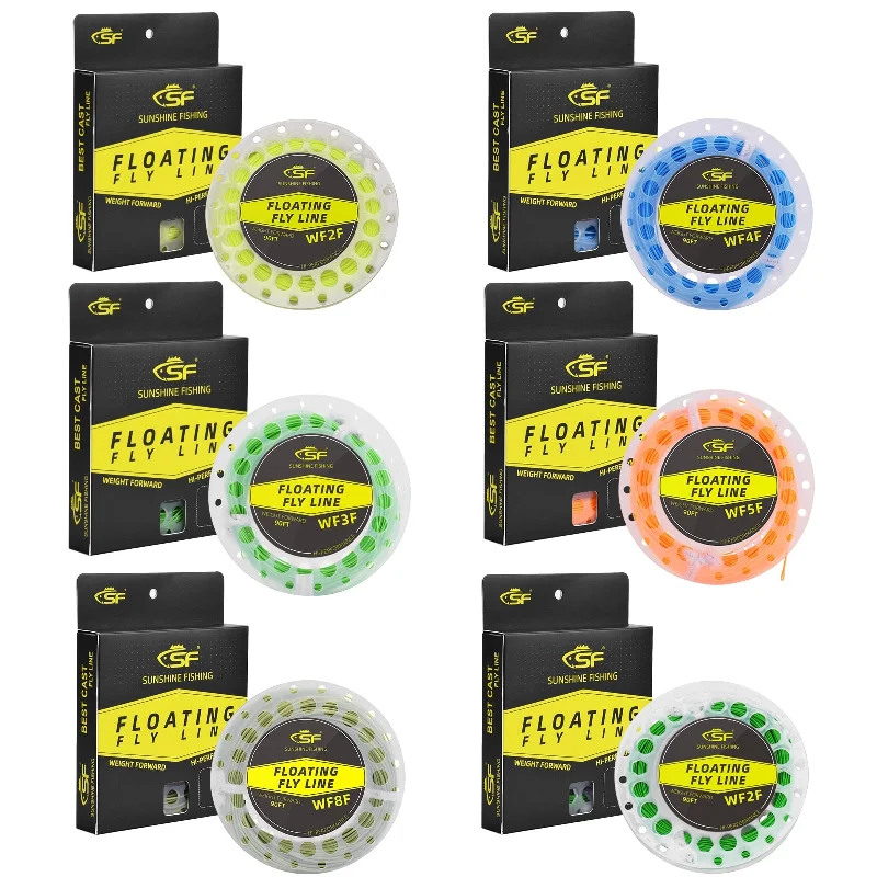 Shock-resistant Fishing Line-SF FL07B All-Viz Bi-Colour 90FT Weight Forward Floating Fly Line