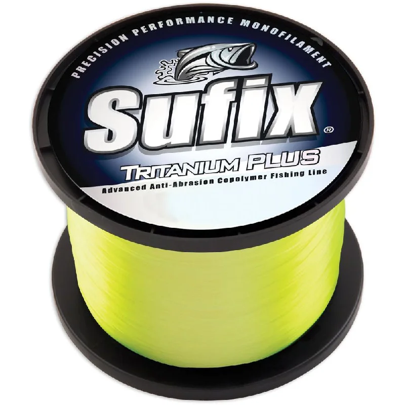 Low Stretch Fishing Line-Sufix Tritanium Plus Chartreuse Fishing Line (840 yds) - 17 lb Test