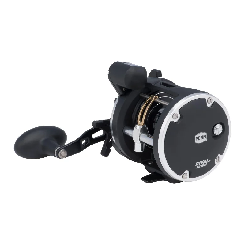 Reel with Anti-reverse-Penn Rival 30 Level Wind Line Counter