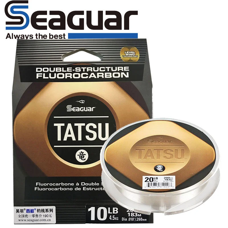 Best Quality Fishing Line-Seaguar TATSU 200YDS/183M 6-12LB Fluorocarbon Fishing Line