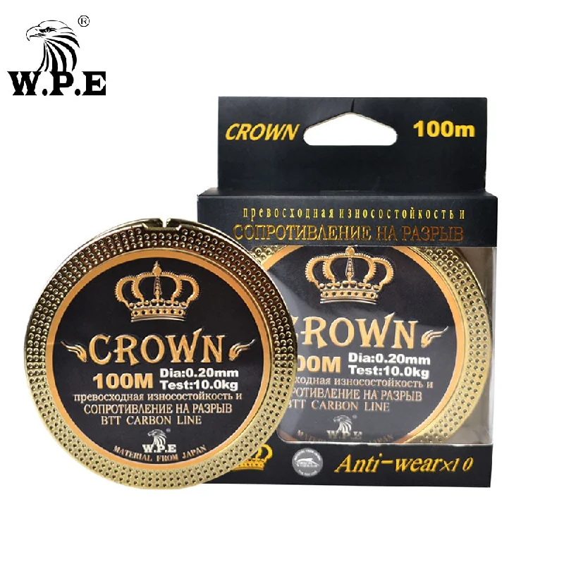 Monofilament Fishing Line-W.P.E Brand Crown 100m Fluorocarbon Fishing Line