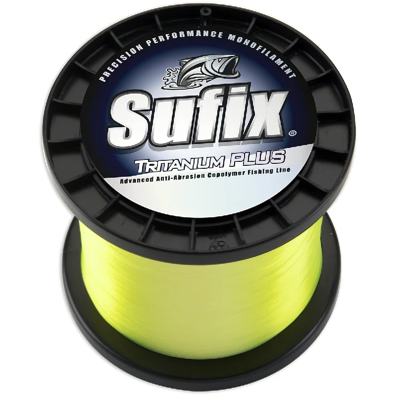 Smooth-casting Fishing Line-Sufix Tritanium Plus Chartreuse Fishing Line (4395 yds) - 14 lb Test