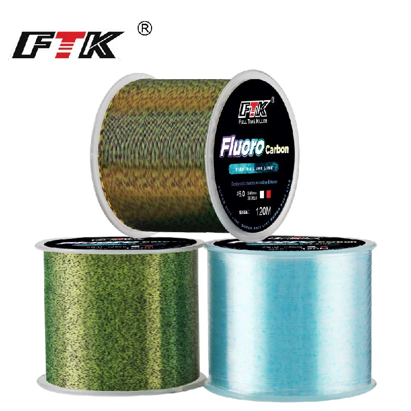 Tapered Fluorocarbon Line-FTK 120M Fluorocarbon Line 4.13LB-34.32LB