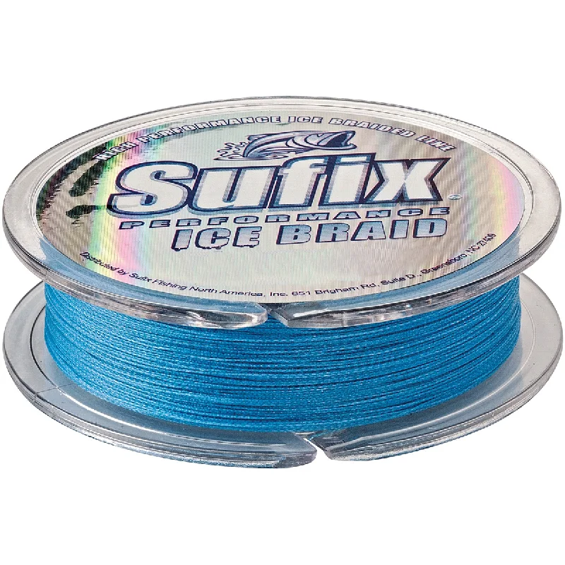 Fluorescent Fishing Line-Sufix 75 Yard Performance Ice Braid Fishing Line - Glacier Blue