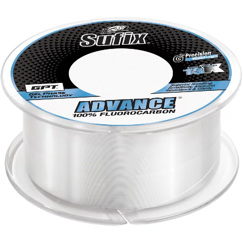 High Sensitivity Fishing Line-Sufix 50 Yard Advance Ice Fluorocarbon Fishing Line - Clear