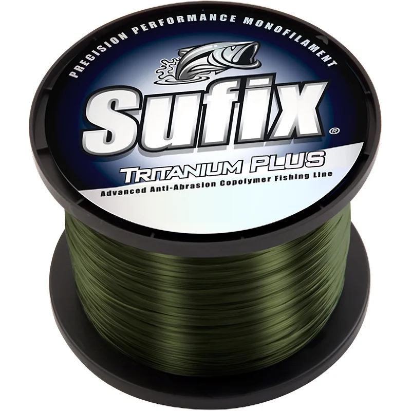 Abrasion-resistant Fishing Line-Sufix Tritanium Plus Dark Green Fishing Line (1720 yds) - 8 lb Test