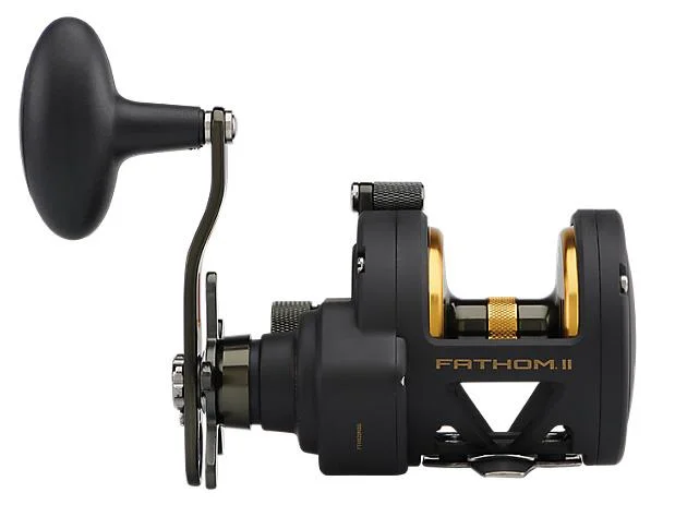 Ergonomic Handle Fishing Reels-Penn Fathom II 25 Narrow Star Drag 6.1:1