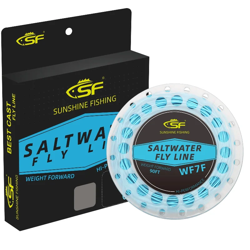 Weather-resistant Fishing Line-SF Saltwater 90FT Weight Forward Fly Line with Welded Loop