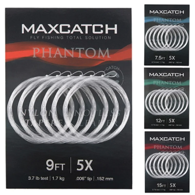 Colored Fishing Line-Maxcatch 5Pcs 9FT 0X/1X/2X/3X/4X/5X/6X/7X Tapered Leader Fly Fishing Line