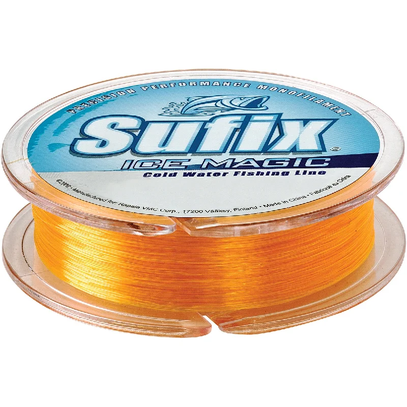 Fishing Line for Ice Fishing-Sufix 100 Yard Ice Magic Monofilament Fishing Line - Neon Orange