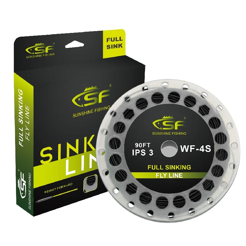 High-performance Fishing Line-SF Full Sinking Weight Forward Taper Fly Line WF 4 5 6 7 8 9 90FT IPS3/IPS5