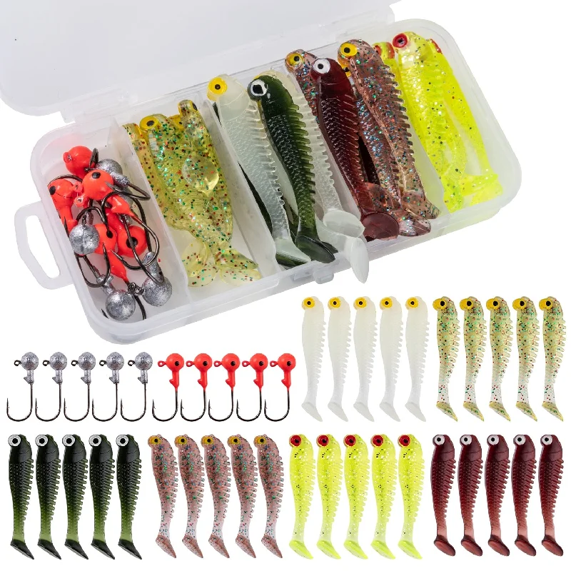 Snag-proof Lures-40 pcs Soft Lure Kit