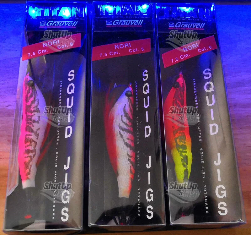 Spinner Lures for Trout-Bulk Buy 3 x Grauvell Nori Squid Jigs Fishing Lures Various Colours