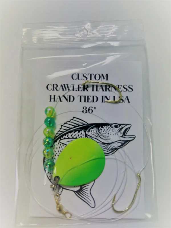 Bite-sized Lures-Custom Crawler Harness hand tied 36" from Fishing Complete