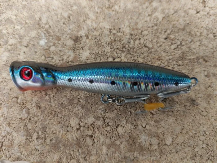 Color-changing Lures-Grauvell Jinza Niigata Popper Bass Fishing Lures L12 Blue