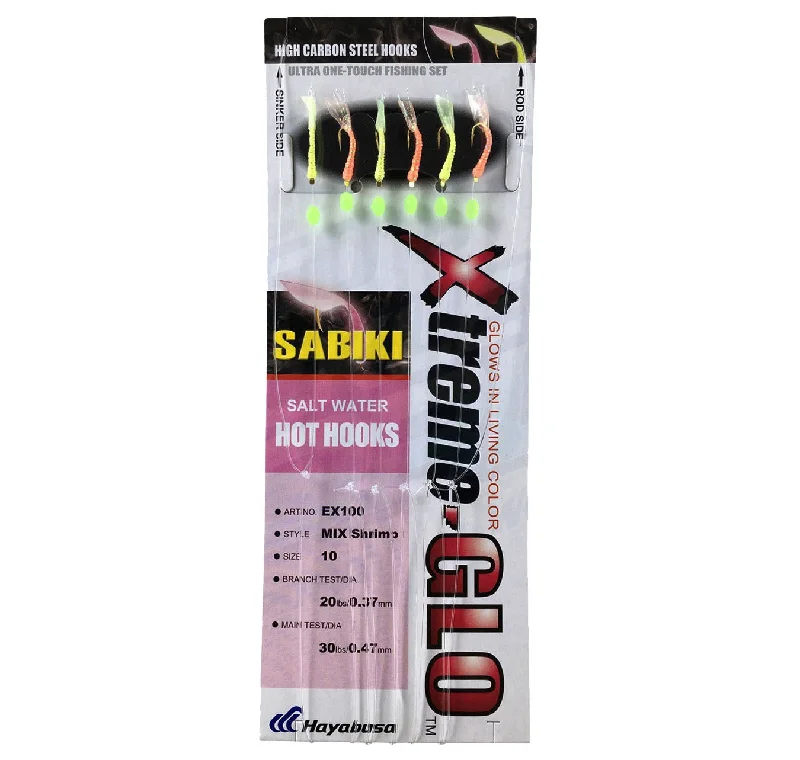 Softbody Lures-Hayabusa Sabiki Bait Jig EX100 Size 10