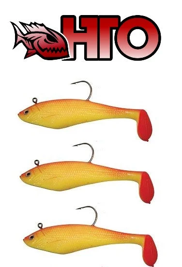 Deepwater Lures-HTO Rhubarb and Custard Shad Fishing Lures