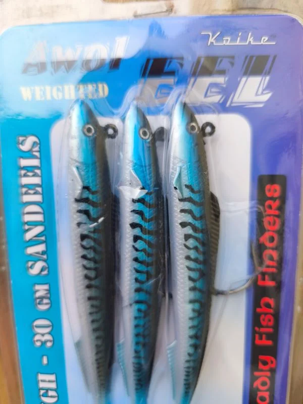 Custom Lures-Koike Awol Sandeels Blue Mackerel Colour