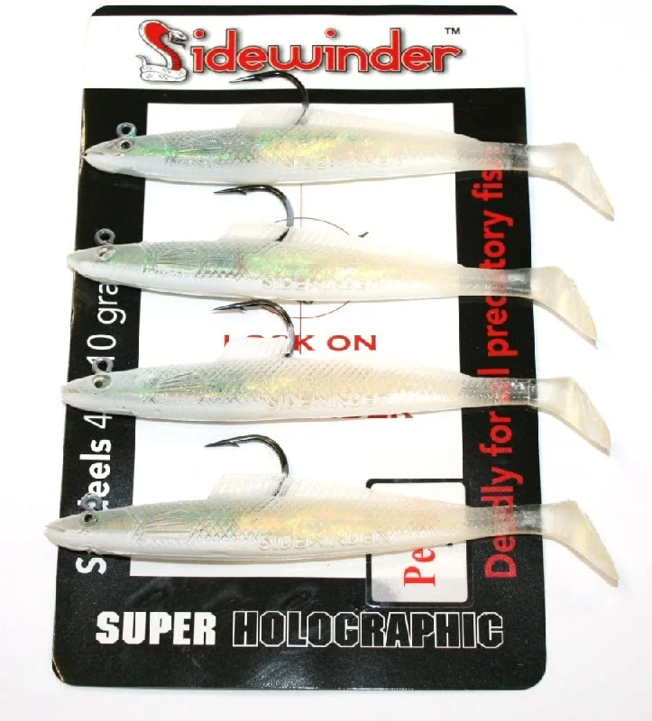 Custom Lures-Sidewinder Lures Pearl Sandeel Fishing Lures