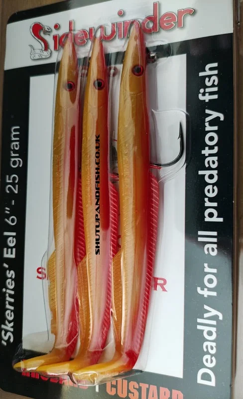 Deep Diving Lures-Sidewinder Skerries Eel Rhubarb And Custard Sandeel Fishing Lures