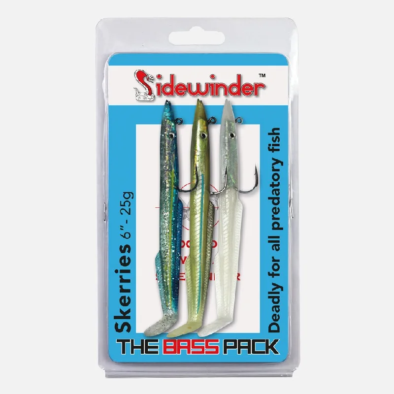 Shaky Head Lures-Sidewinder Skerries The Bass Pack Sandeel Fishing Lures