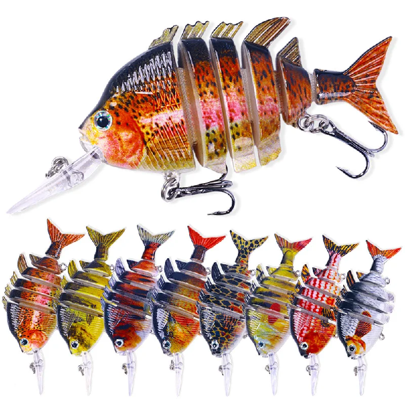 Heavy-duty Topwater Lures-10CM 16.5G 8 Segments Jointed Bait