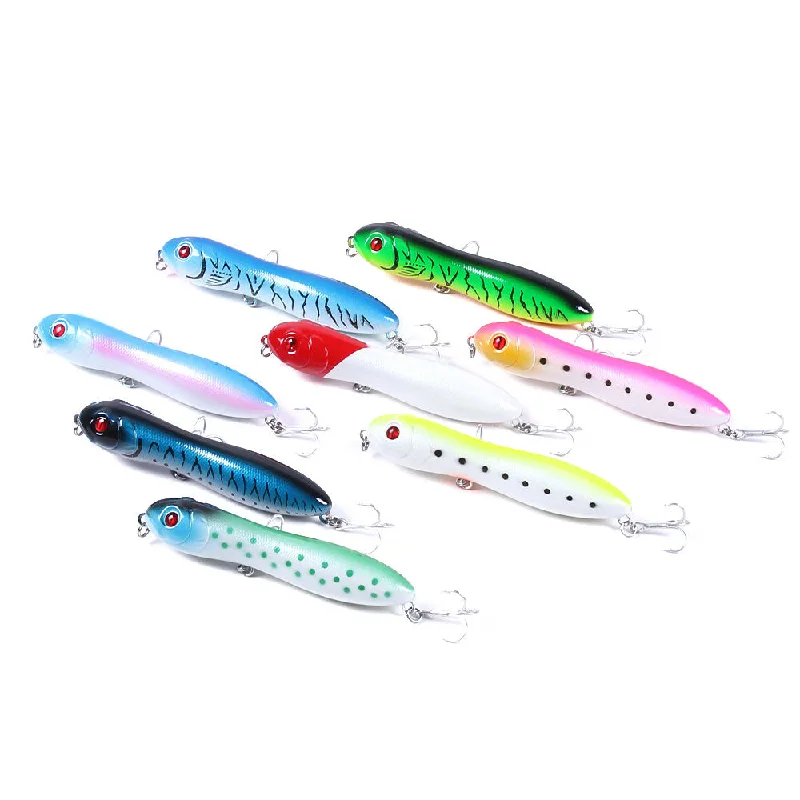 Weedless Lures-10CM 16G Topwater Popper Bait Pencil Lures