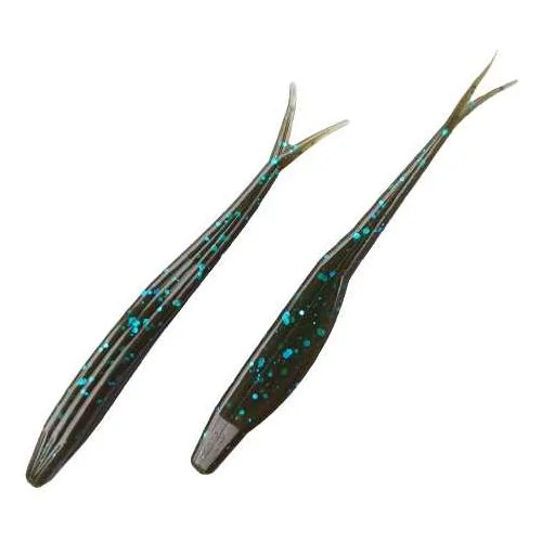 Popper Lures-5" Green Pumpkin Blue Soft Jerkbait