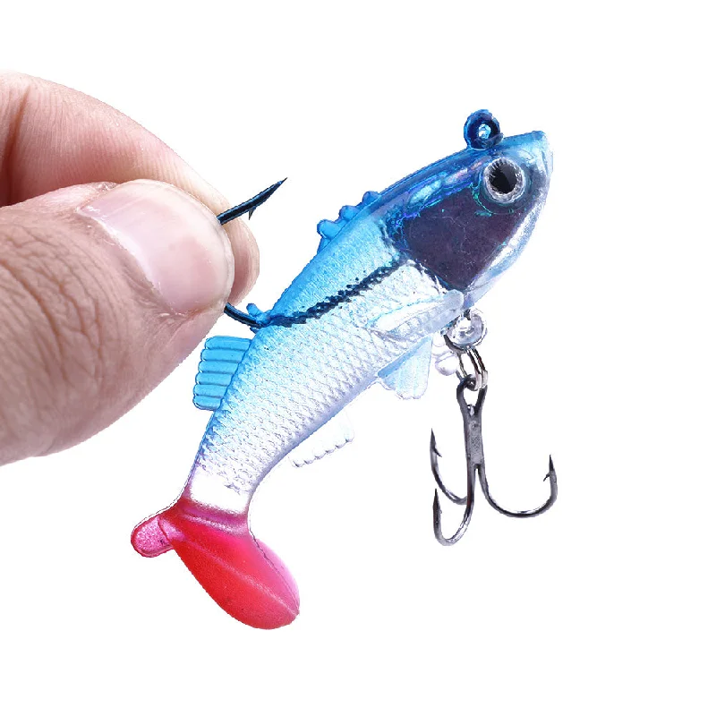 Heavy-duty Lures-6CM 8G Pre-Rigged Jig Head Soft Swimbait