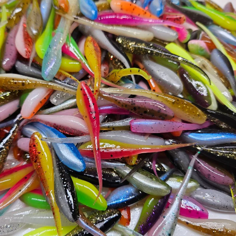 Trout Lures-Assorted Colors - 2.4" Shad Stinger Tails