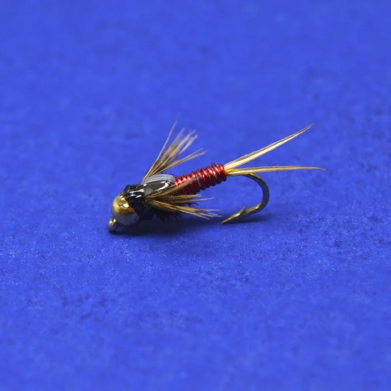 Foam Flies-Bead Head FlashBack Copper John- RED