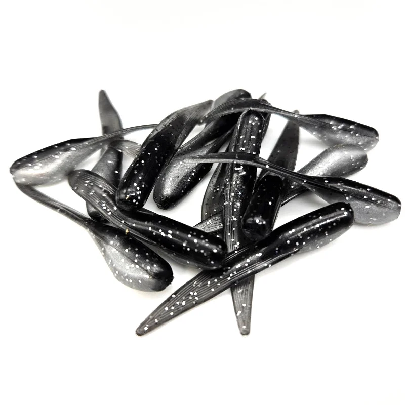 Perch Lures-Black Minnow - Shad Reapers