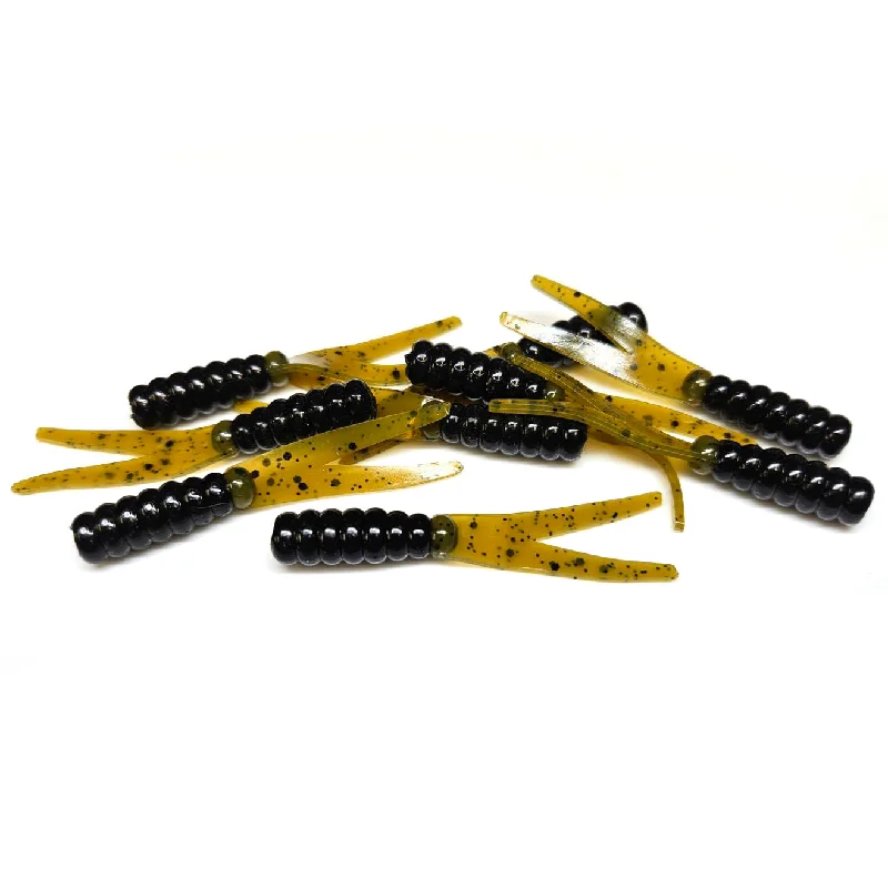 Drop-shot Lures-Black Pumpkin - Crappie Floppers