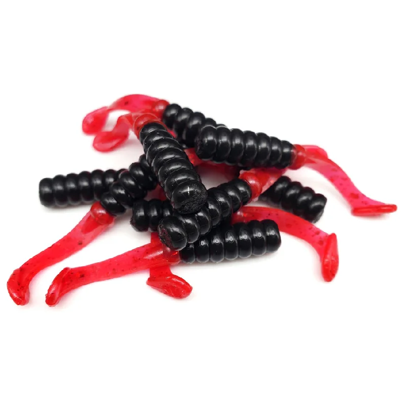 Jigging Lures-Black/Red - 2" Twerkin' Minnow