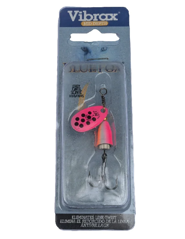 Snag-proof Lures-Blue Fox Vortex Sonic Spinner Pink n White #1 Blade