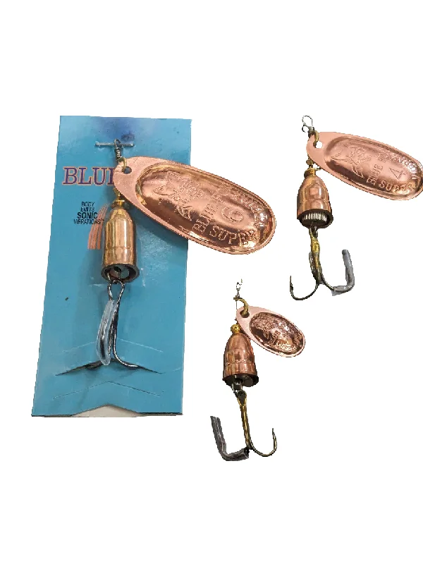 Minnow Soft Plastic Lures-Blue Fox Vortex Copper Spinner