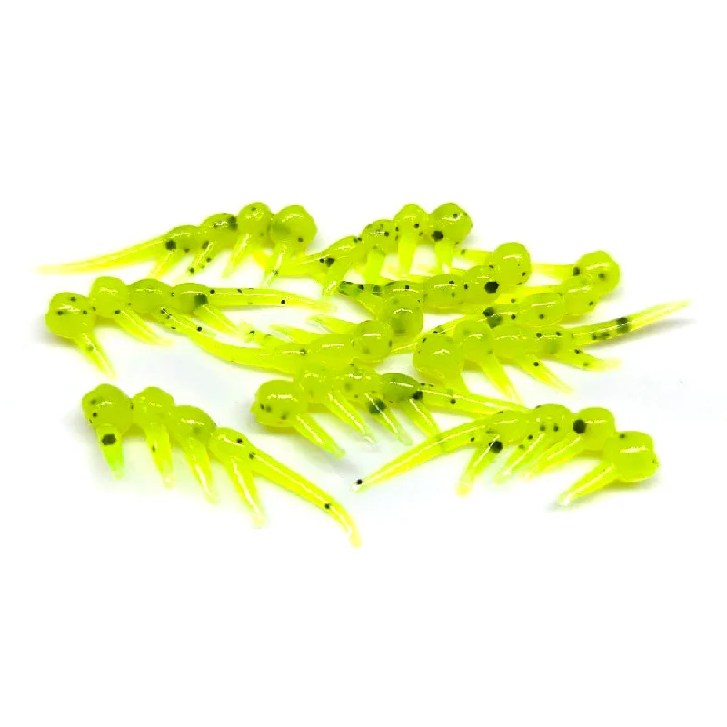 Feather Lures-Chartreuse - 1" Side Swimmers