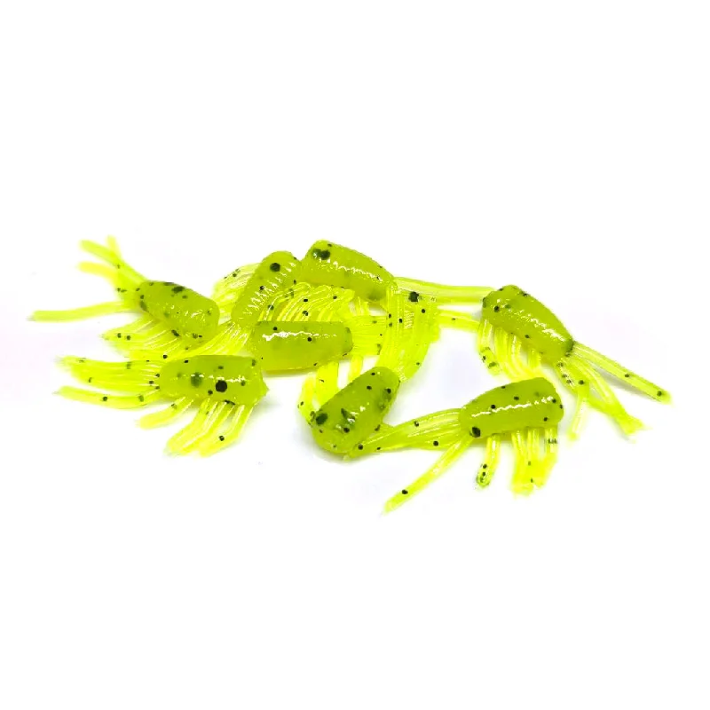 Floating Jig Lures-Chartreuse - 3/4" Scuds