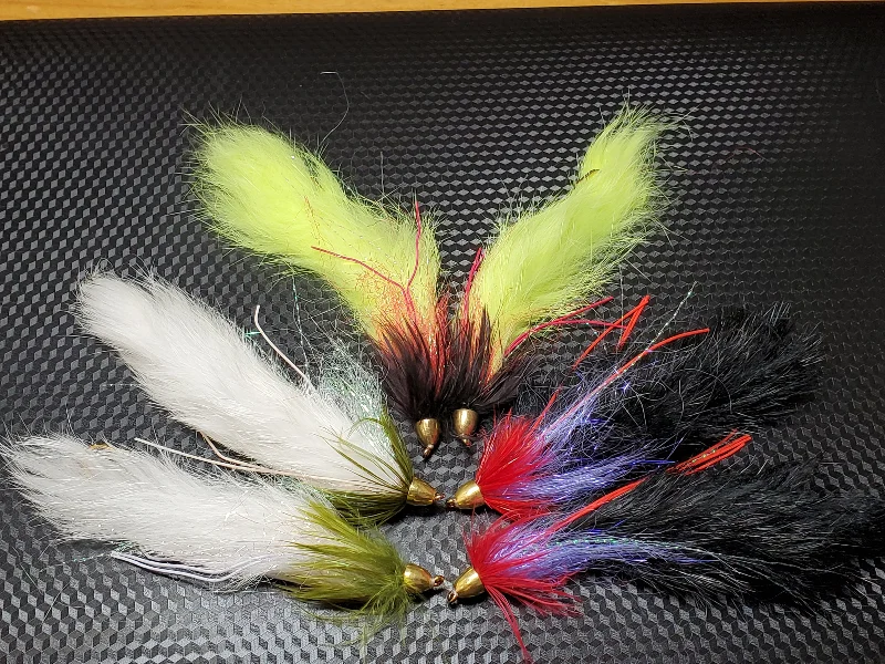 Steelhead Nymph Flies-Conehead Leech, Conehead Rabbit Leech, Conehead Streamer Fly, String Leech, SELECTION