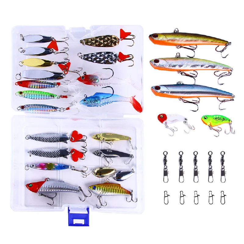 Minnow Soft Plastic Lures-Spinnerbait Buzz Bait Kits