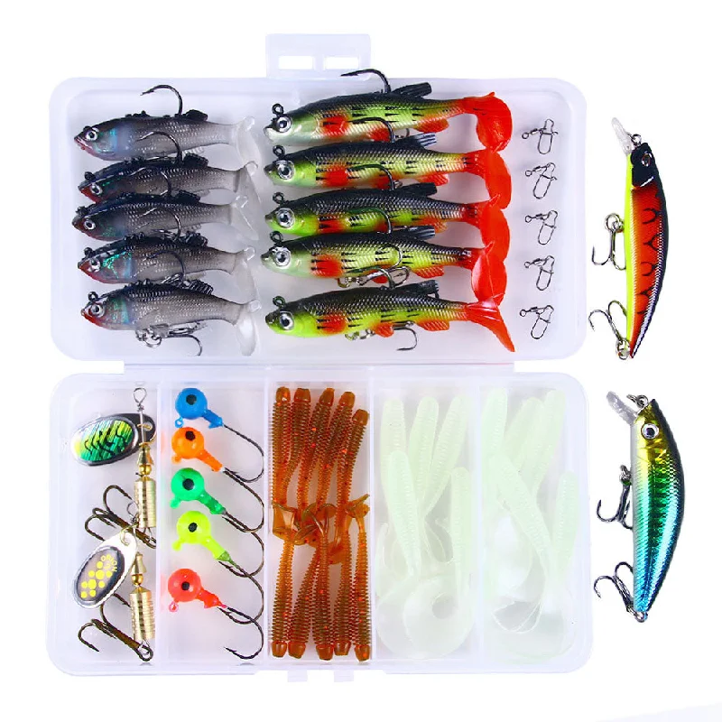 Soft Plastic Craw Lures-Soft & Hard Bait Lure Kit