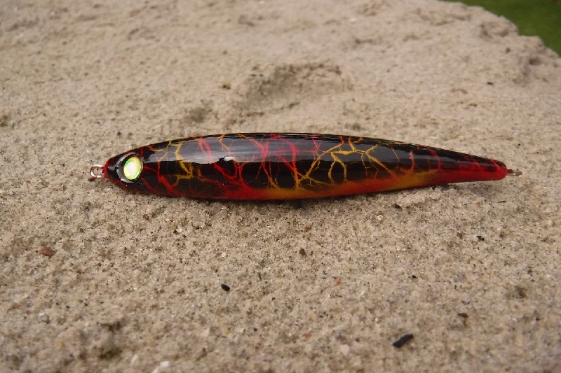 Long-casting Lures-CROSSFIRE BENT MINO 110MM COL FST FIRESTORM