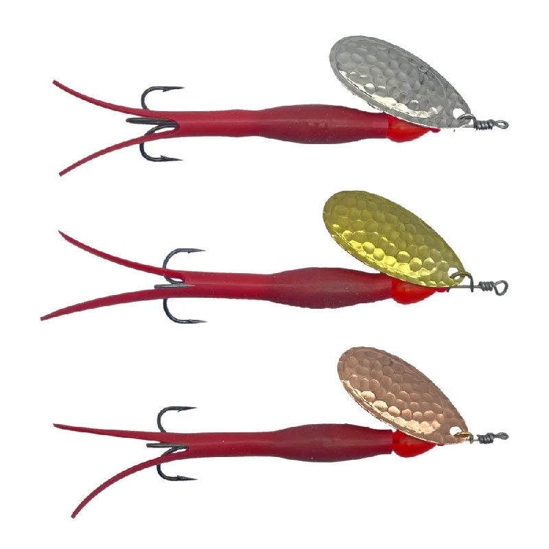 Inline Lures-Flying C with Red Teardrop Bead - Red