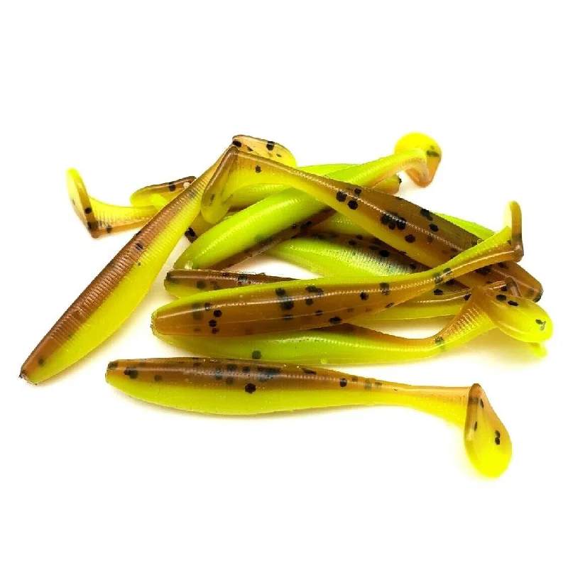 Glide Bait Lures-Pumpkin Chartreuse - Slim Shad Minnow