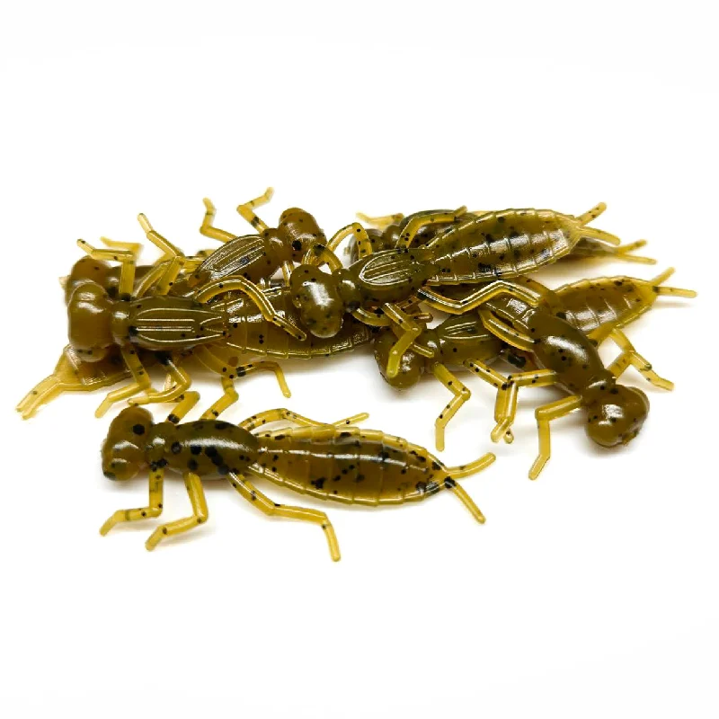 Crankbait Lures-Green Pumpkin Brown - Dragonfly Larvae